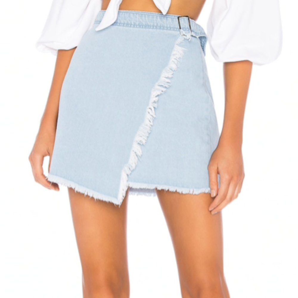 by the way. l NWT Kensington Denim Wrap Skirt Size XS